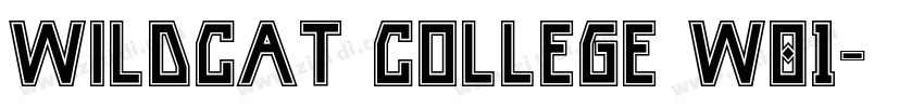 Wildcat College W01字体转换